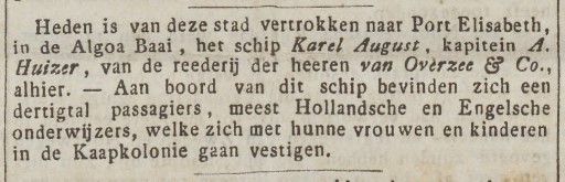 koerantberig oor Karel August