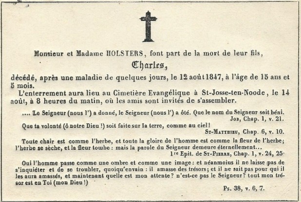 begrafnis van Charles Holsters